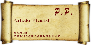 Palade Placid névjegykártya